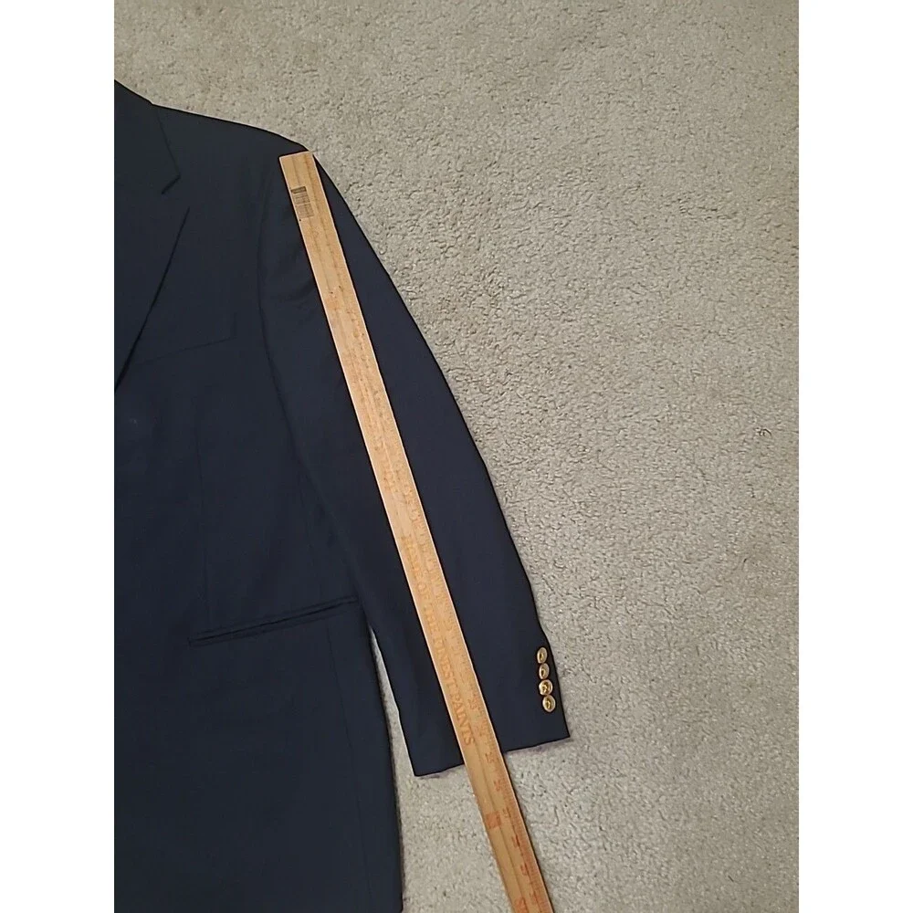 Lauren Ralph Lauren Blazer Mens 42L Dark Blue Gold Metal Buttons Sportscoat